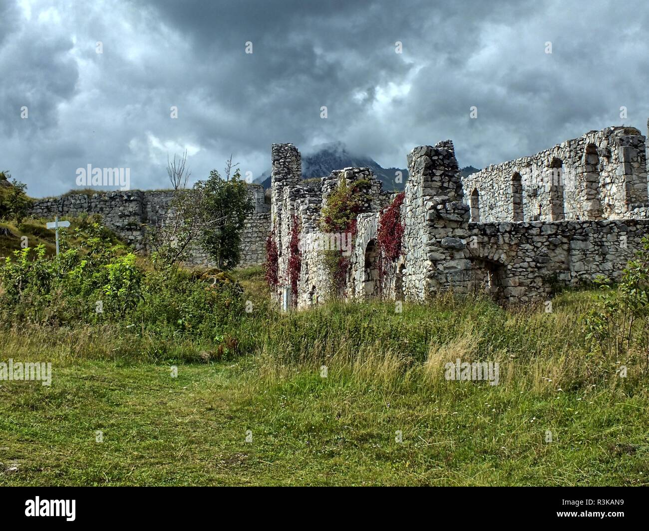 Blick auf die Ruinen Foto Stock