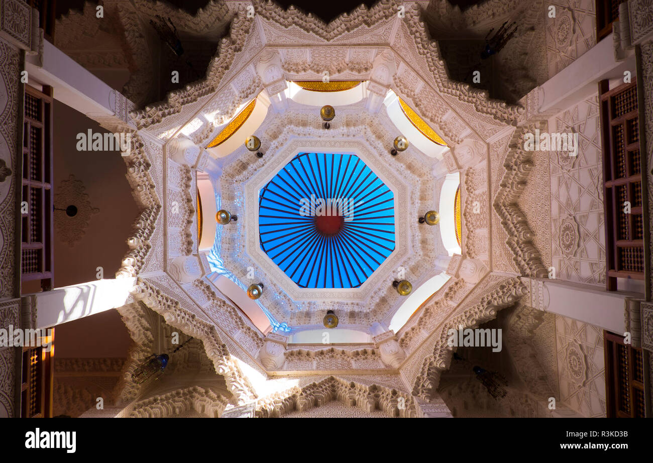Il Nord Africa, Marocco Marrakech Palais Sebban Hotel soffitto. Foto Stock