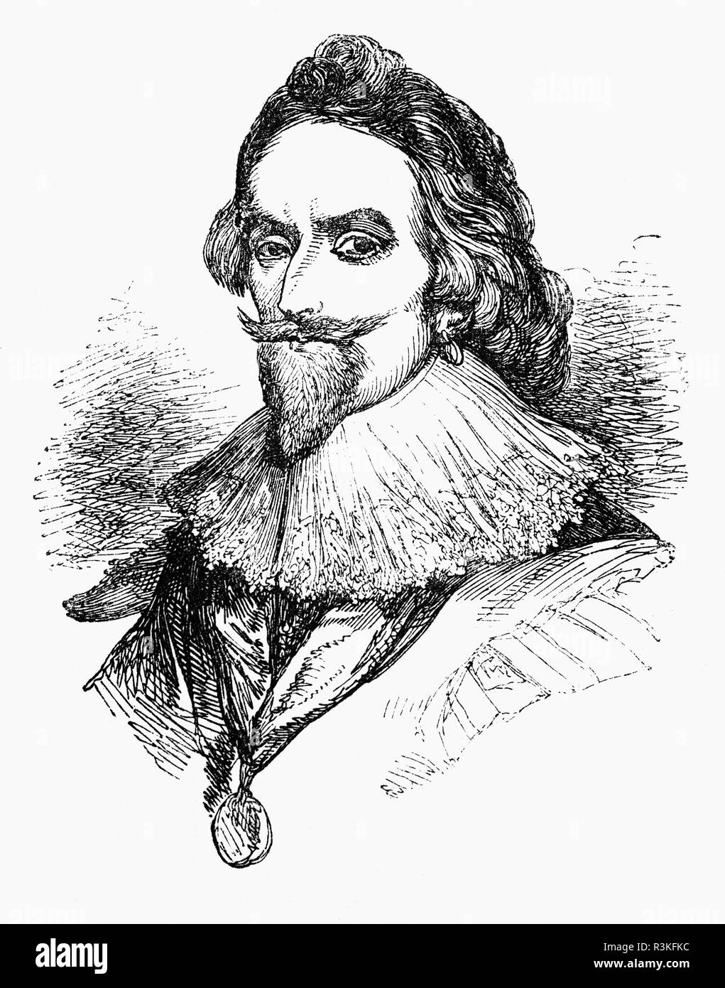 Philip Herbert, 4° Conte di Pembroke e primo conte di Montgomery,(1584-1650) era un inglese un cortigiano, nobile e uomo politico attivo durante i regni di Giacomo I e Carlo I. James fatta Philip un gentleman della bedchamber e quindi la creazione di lui il Barone Herbert di Shurland e conte di Montgomery. Egli ha preso un vivo interesse in inglese impresa coloniale e divenne un membro del consiglio della Virginia Company nel 1612; è stato uno degli originali incorporators del passaggio a nord ovest azienda nel 1612; e divenne un membro dell' onorevole East India Company nel 1614. Foto Stock