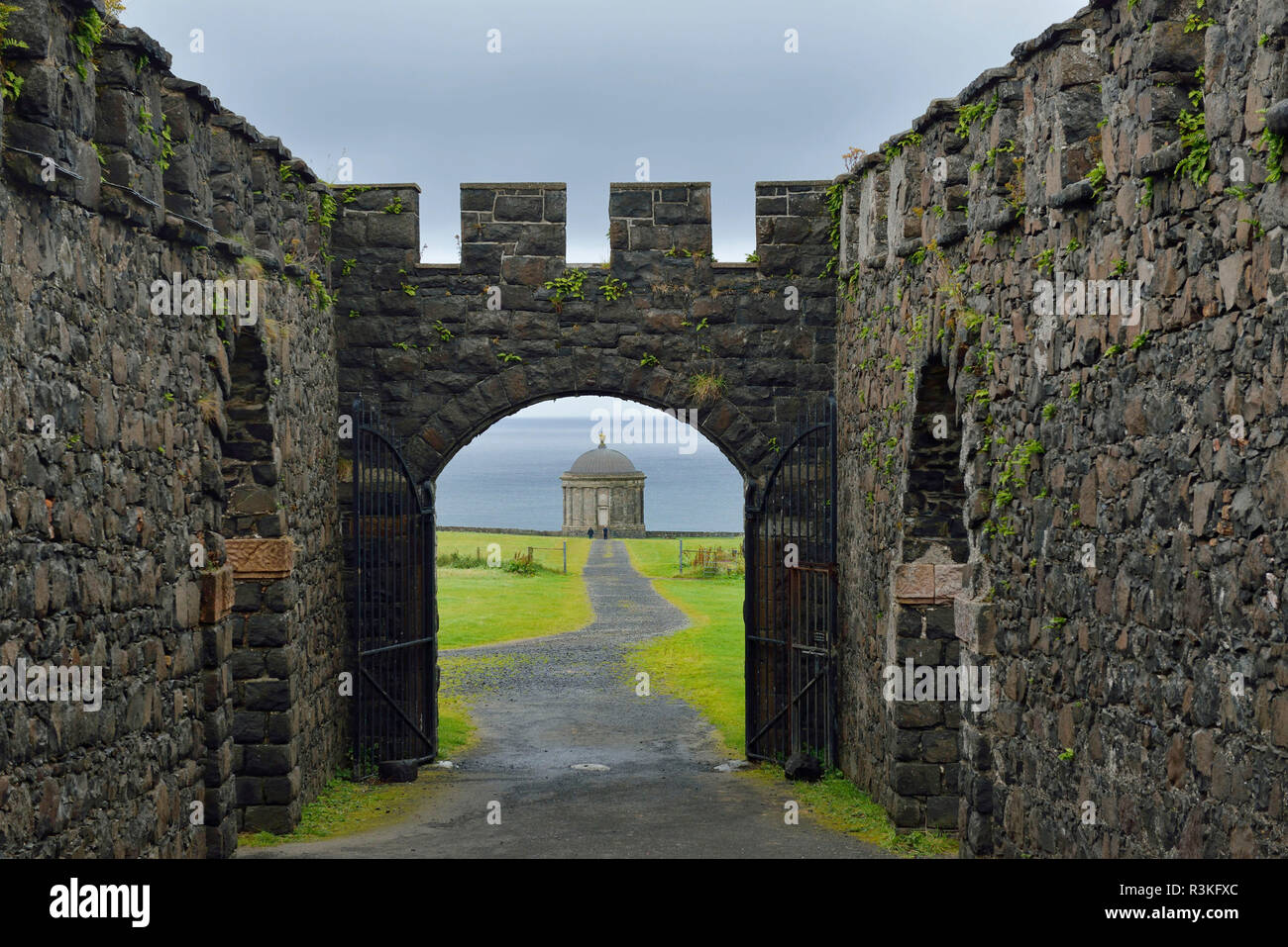 Irlanda, Ulster, County Londonderry, Coleraine, Mussenden Temple Foto Stock