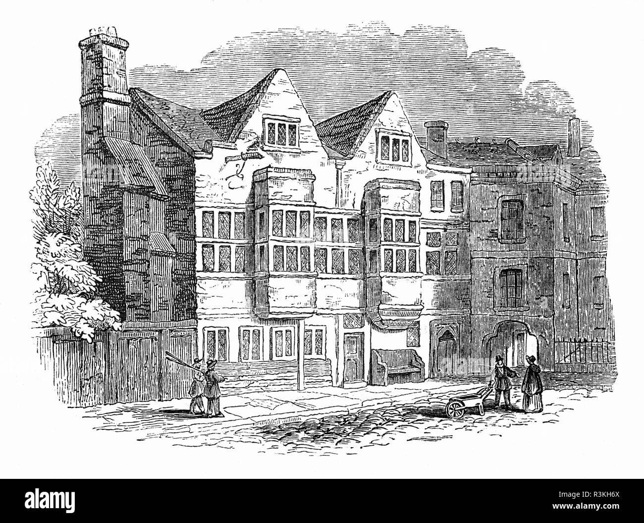 L'esterno della camera Star, un tribunale inglese della legge che sedeva presso il Palazzo Reale di Westminster, dalla fine del XV secolo alla metà del XVII secolo ed era composta da privato di consiglieri comunali e di diritto comune dei giudici, a integrare le attività giudiziarie del diritto comune e di equità tribunali in materia civile e penale. La camera Star è stato originariamente istituito al fine di garantire la corretta applicazione delle leggi contro socialmente e politicamente le persone così potente che tribunali ordinari sarebbe probabilmente esita a condannare loro dei loro crimini. Foto Stock