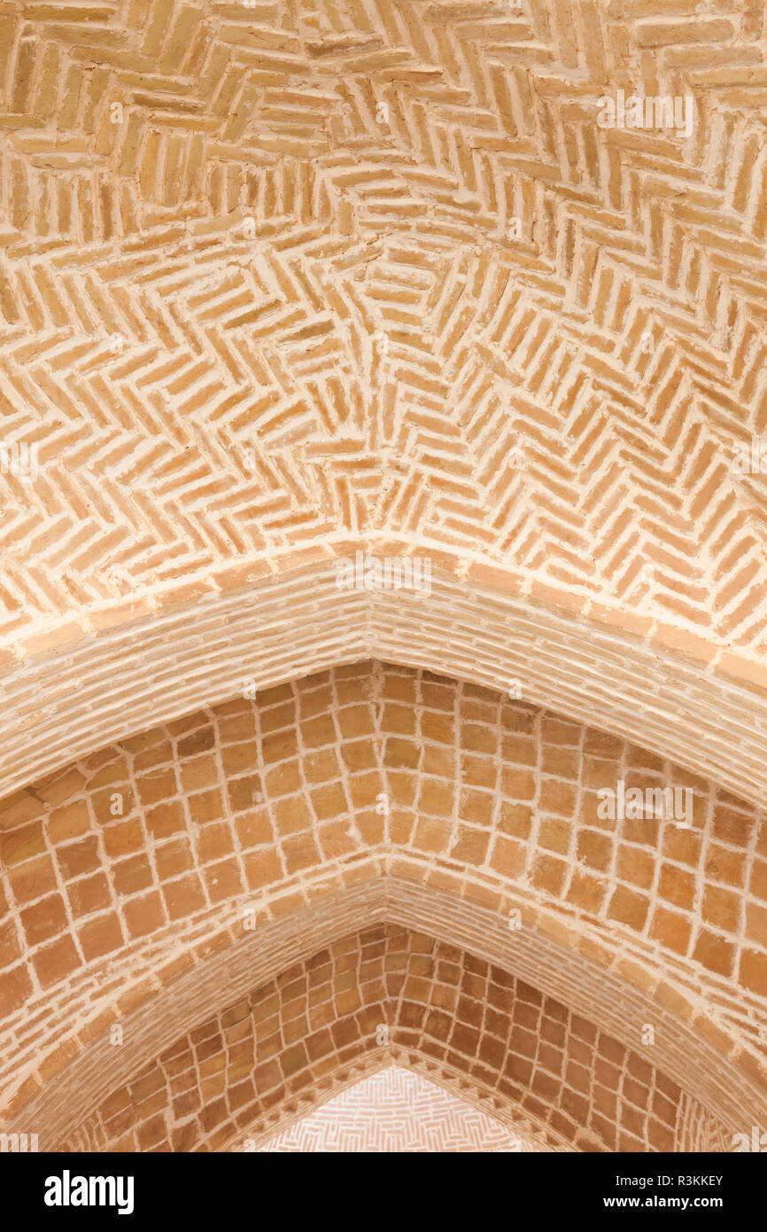 Centrale di Iran, Yazd, torri zoroastriana di silenzio complesso sepolcrale, Dettaglio interni Foto Stock