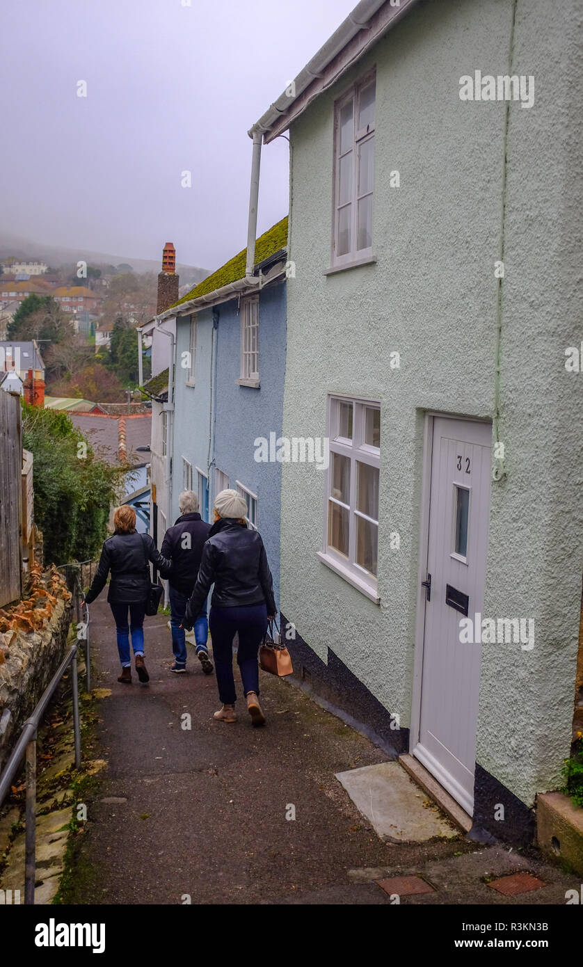 Famoso Sherborne Lane risalente al 774 annuncio di Lyme Regis West Dorset Regno Unito Foto Stock