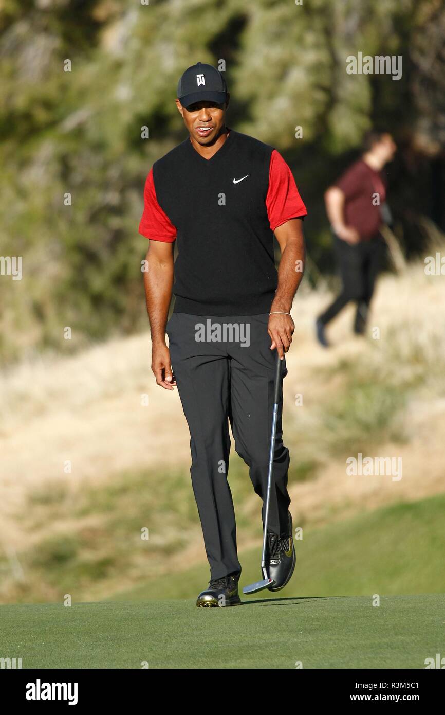 Las Vegas, NV, Stati Uniti d'America. 23 Nov, 2018. Tiger Woods nella partecipazione al capitale per la partita: Tiger Woods VS Phil Mickelson, Shadow Creek Golf Course, Las Vegas NV, Novembre 23, 2018. Credito: JA/Everett raccolta/Alamy Live News Foto Stock