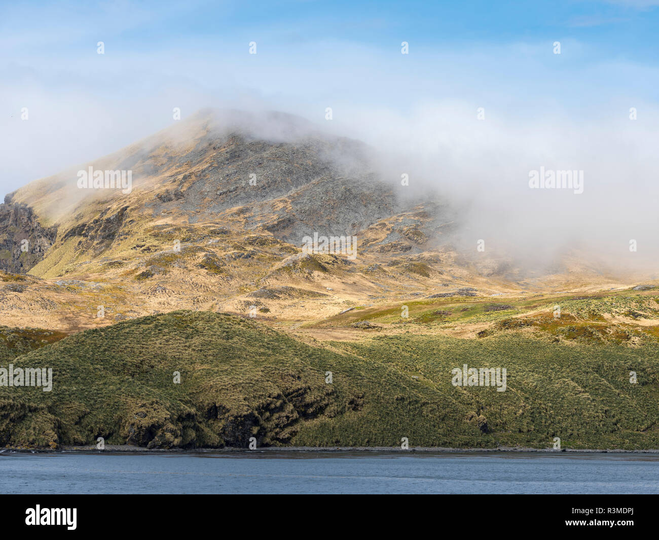 Ancoraggio Godthul sull Isola Georgia del Sud Foto Stock