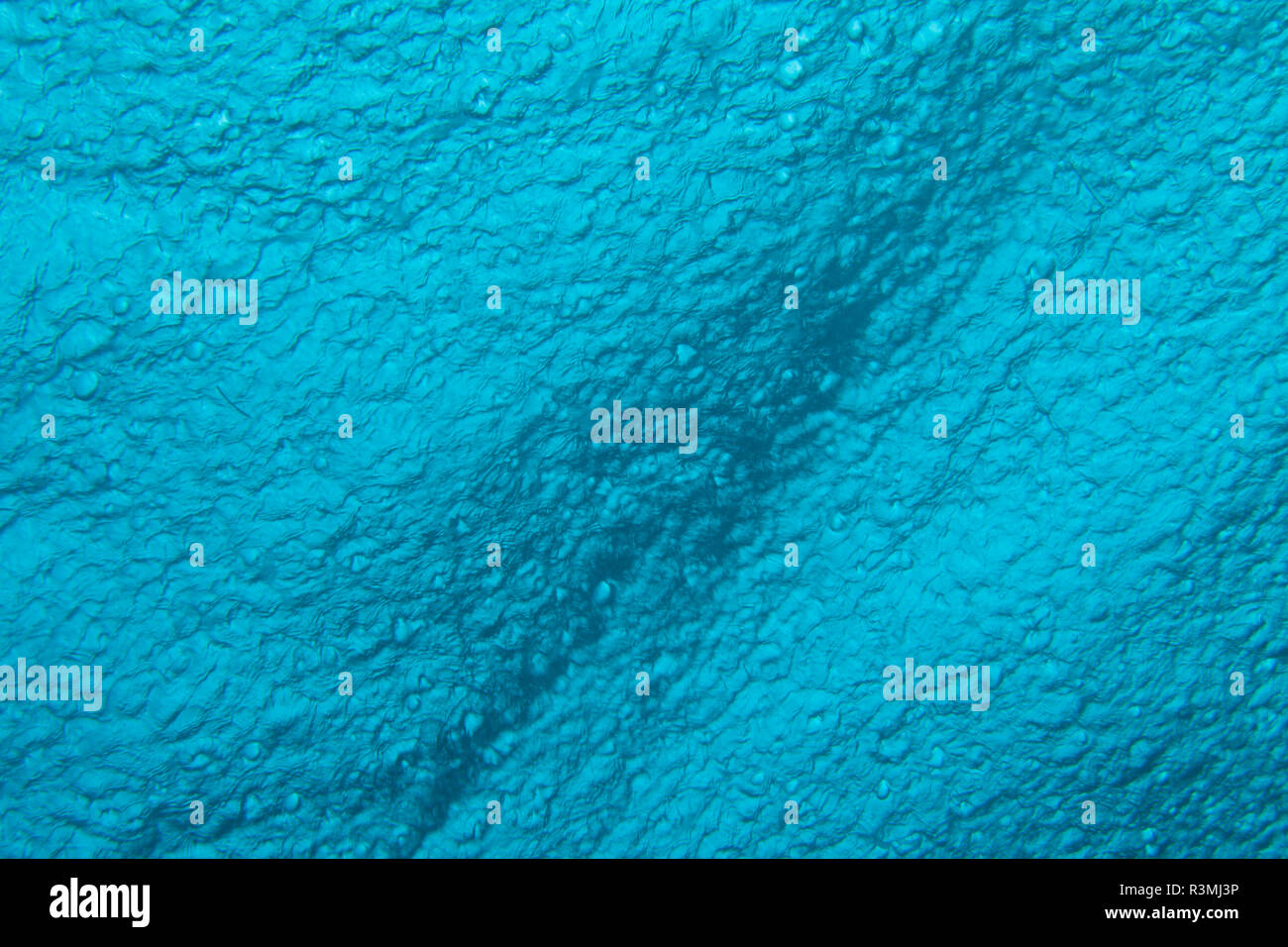 Close-up di blu acqua tropicale, Bahamas. Foto Stock