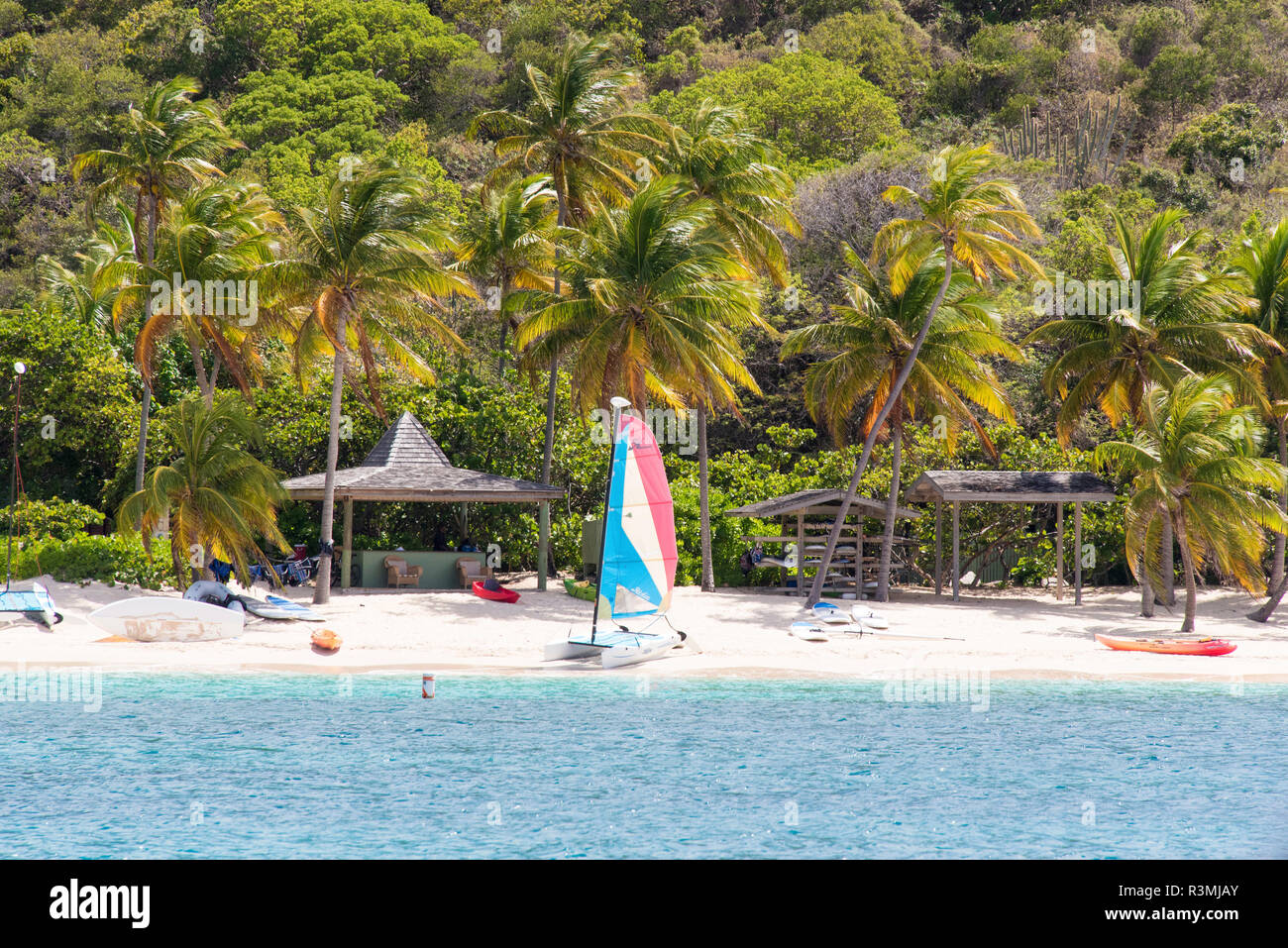 Isole Vergini britanniche e le dotazioni su Pietro Isola di proprietà di famiglia Amway Foto Stock