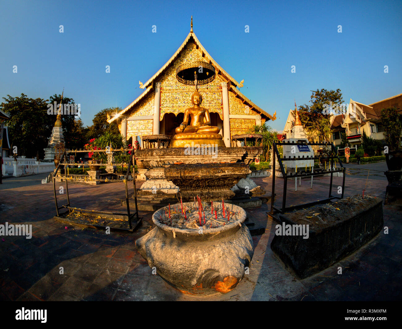 Thailandia Chiang Mai, Wat Prasingh è il più visitato posto in Chiang Mai Foto Stock