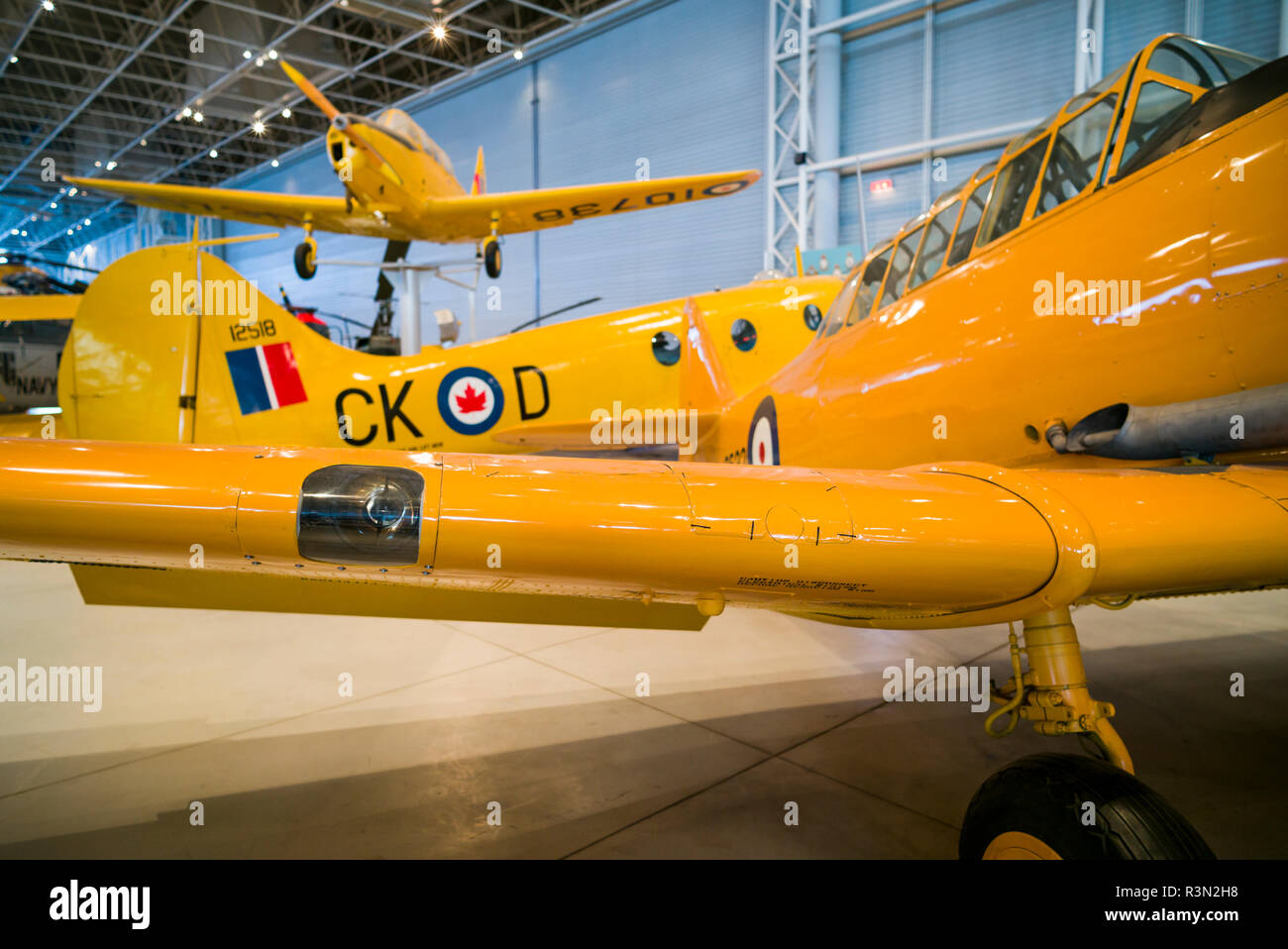 Canada Ontario, Ottawa, Museo Canadese di aviazione, WW2-ser aerei trainer Foto Stock