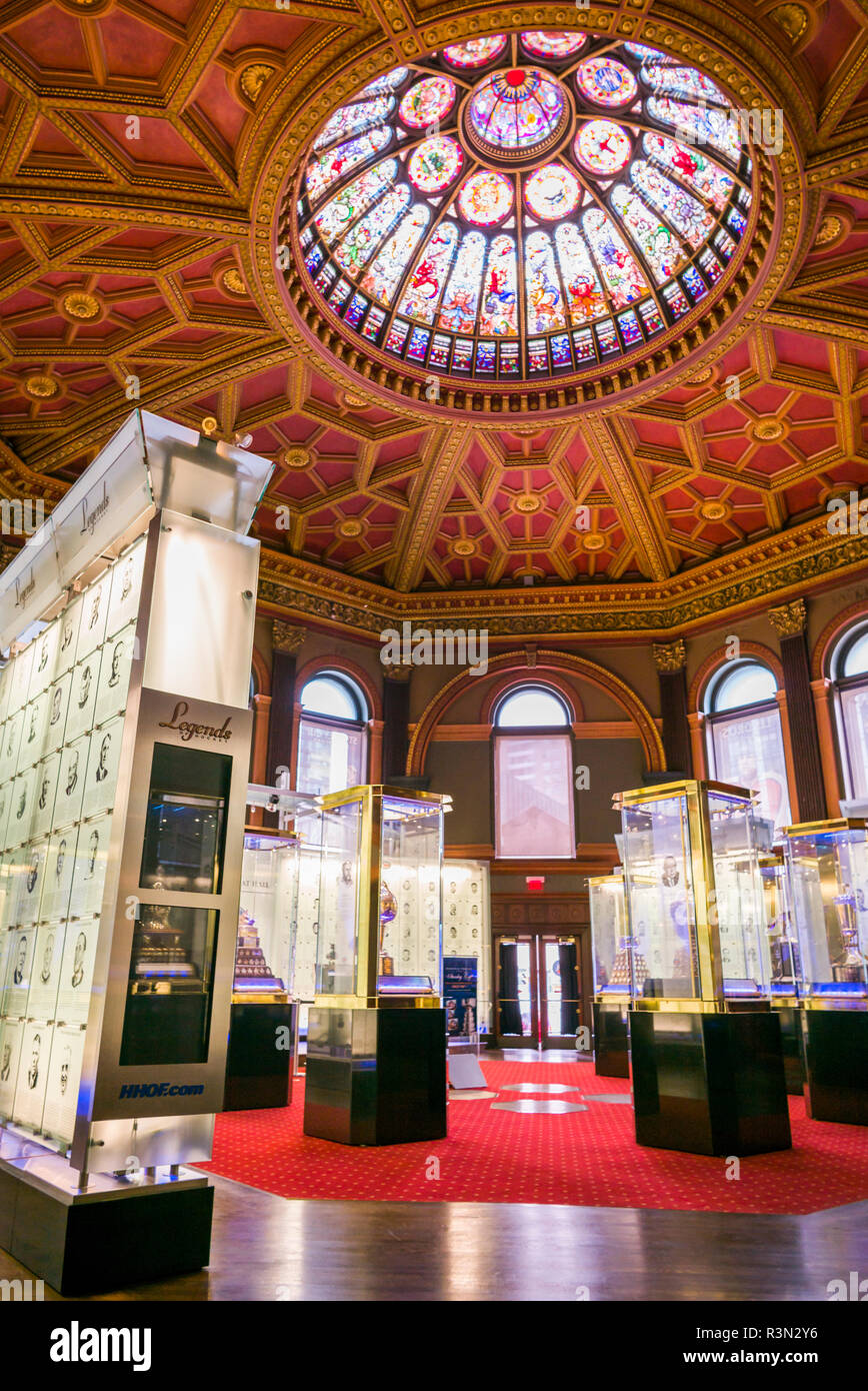Canada Ontario, Toronto, Hockey Hall of Fame, la Stanley Cup Camera, soffitto Foto Stock
