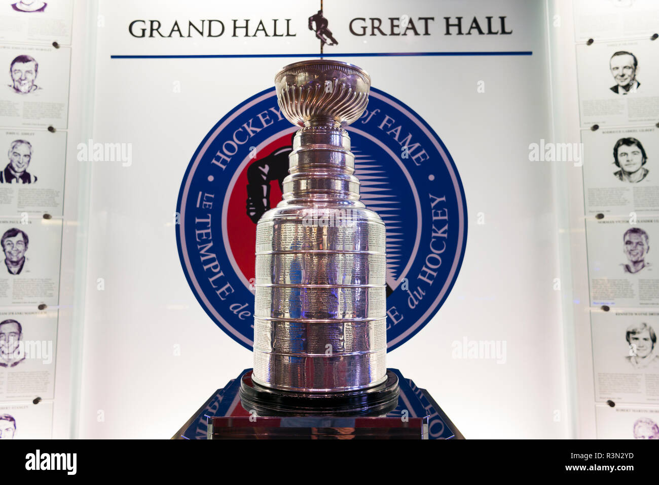 Canada Ontario, Toronto, Hockey Hall of Fame, la Stanley Cup camera, la Stanley Cup Foto Stock