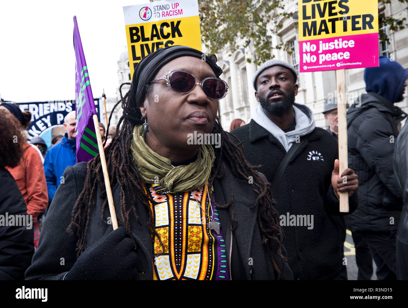 Ventesimo anniversario della processione annuale di "United familiari e amici in campagna". Il UFFC è una coalizione di persone uccise dalla polizia, nelle carceri, nei centri di detenzione per immigrati e detenzione e sicuro in ospedali psichiatrici. Foto Stock