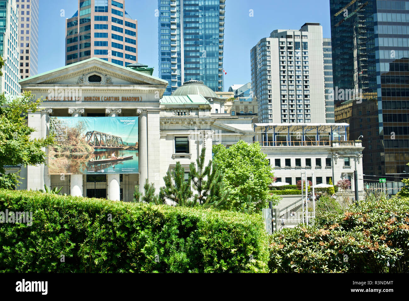 Canada, British Columbia, Vancouver. Robson Square, edificio neoclassico è la galleria d'Arte di Vancouver Foto Stock