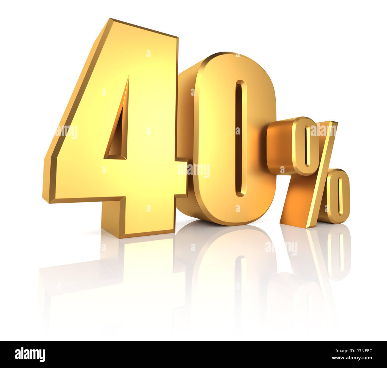 Oro 40 percento Foto Stock