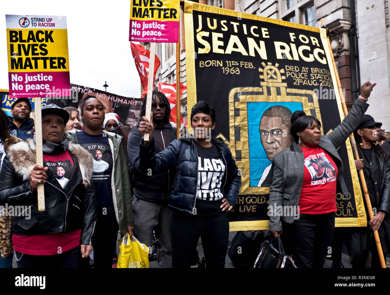 Ventesimo anniversario della processione annuale di "United familiari e amici in campagna". Il UFFC è una coalizione di persone uccise dalla polizia, nelle carceri, nei centri di detenzione per immigrati e detenzione e sicuro in ospedali psichiatrici. Foto Stock