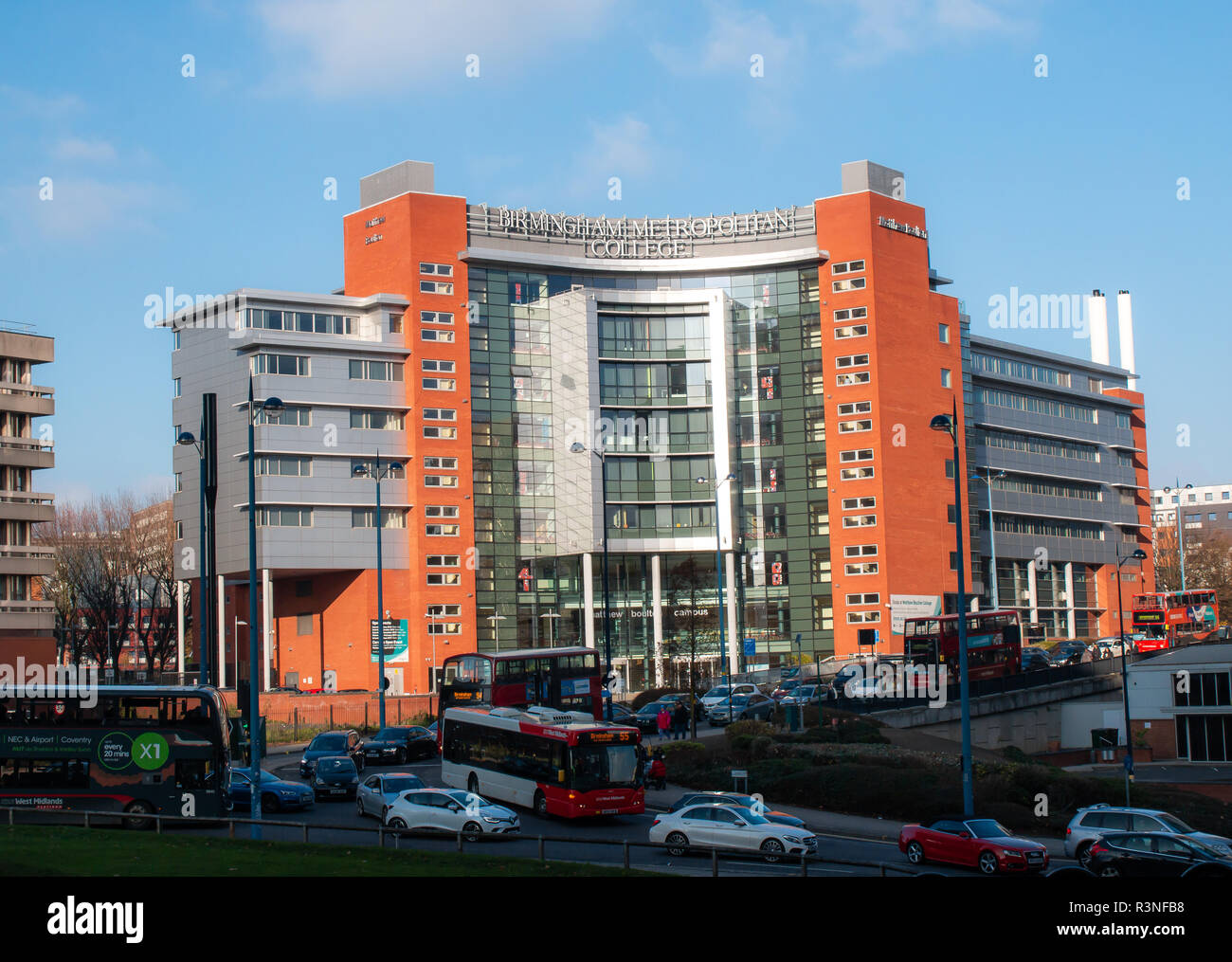 La moderna Birmingham Metropolitan College edificio nel centro di Birmingham Foto Stock