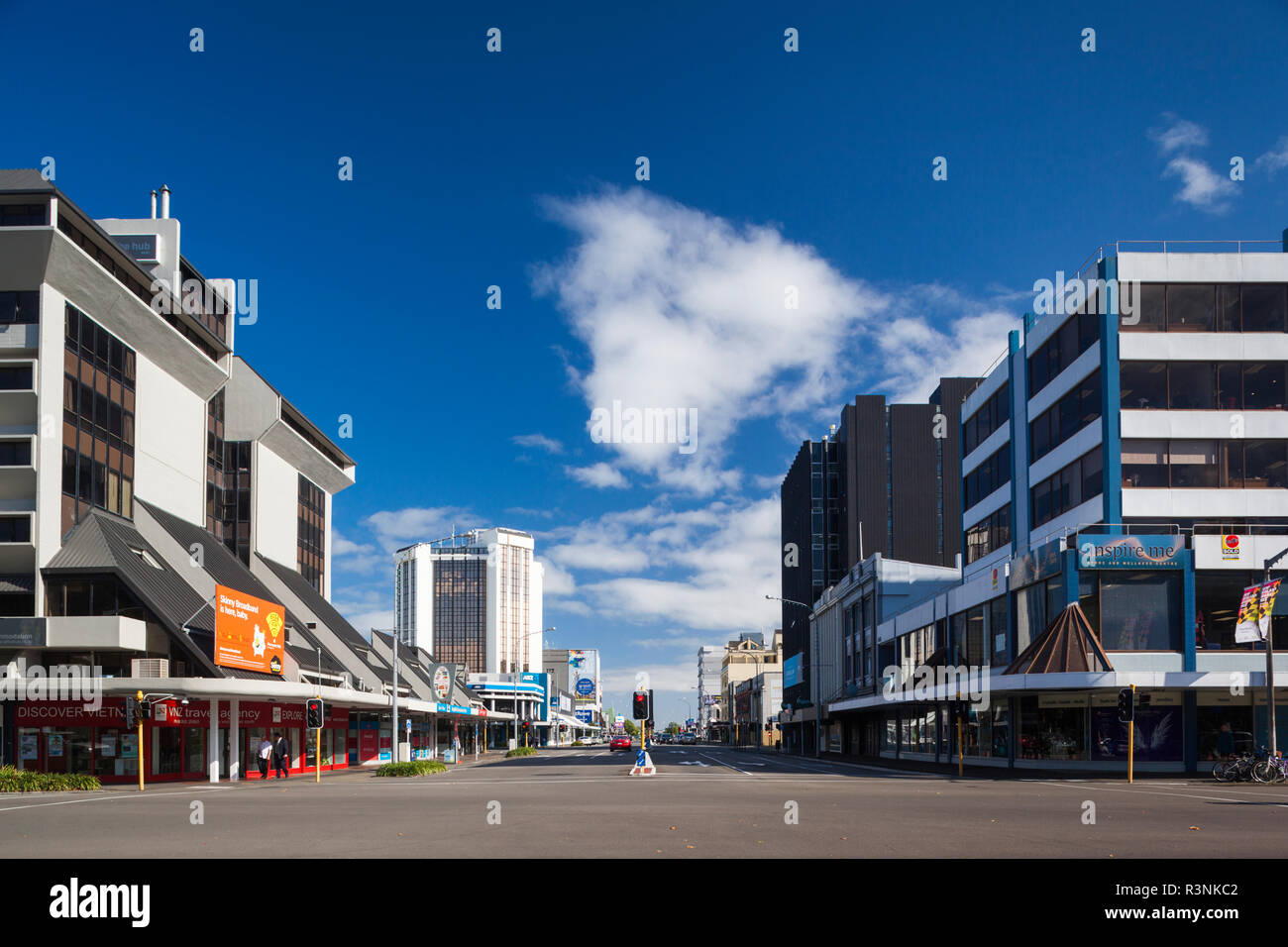 Nuova Zelanda, Isola del nord di Palmerston North. Strada principale Foto Stock