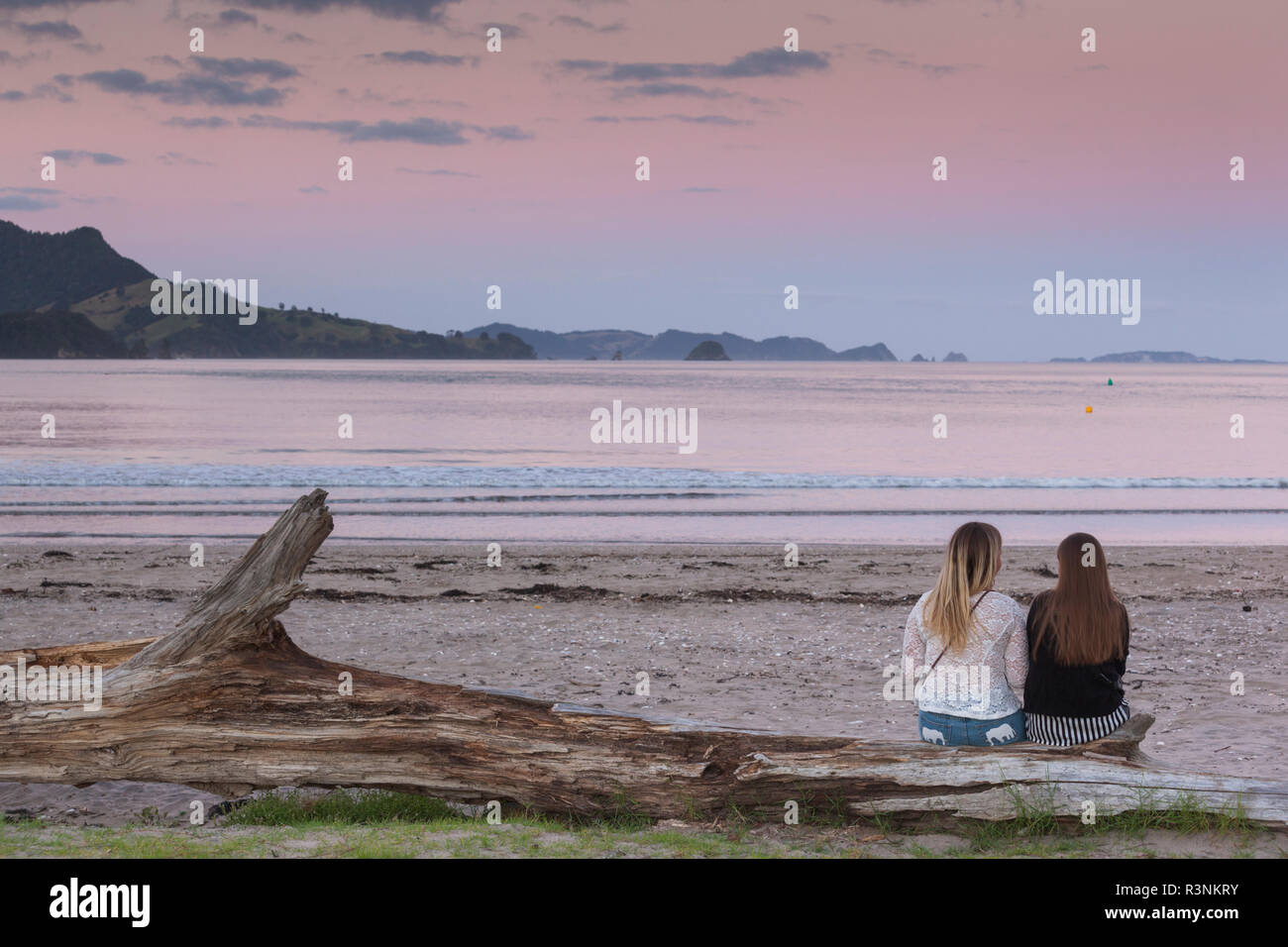 Nuova Zelanda, Isola del nord, la Penisola di Coromandel. Whitianga, Buffalo Beach Foto Stock