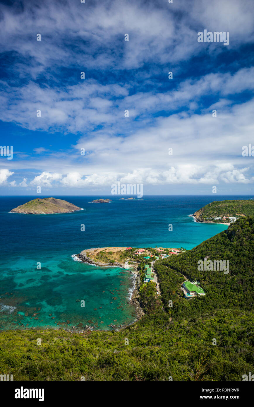Le Indie occidentali francesi, St-Barthelemy. Anse des Flamands, Anse des Flamands bay Foto Stock
