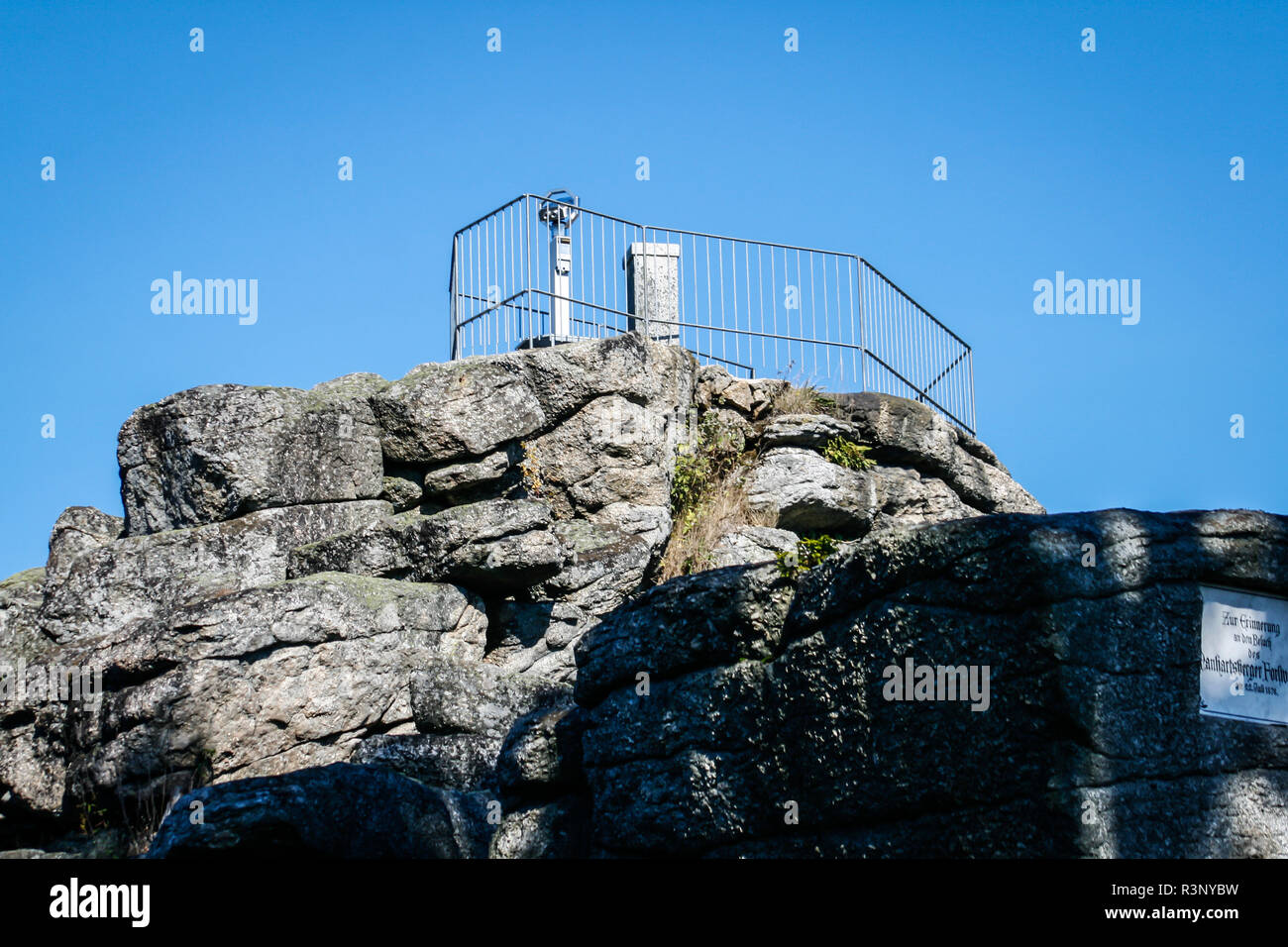 Piattaforma di Osservazione presso la montagna Nebelstein, Waldviertel, Austria Foto Stock