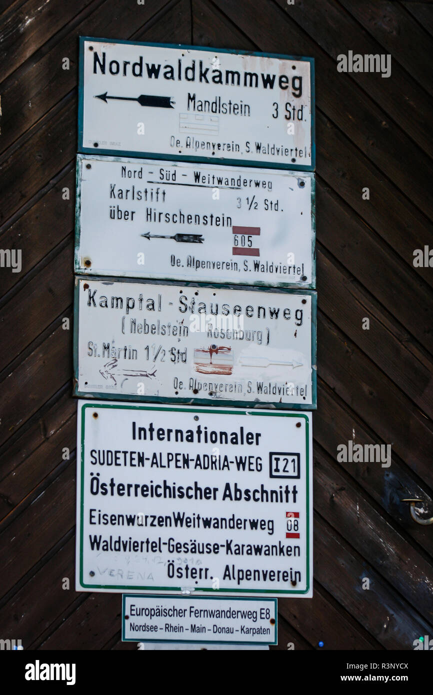 Nordwaldkammerweg, Nebelstein, Waldviertel, Austria Foto Stock