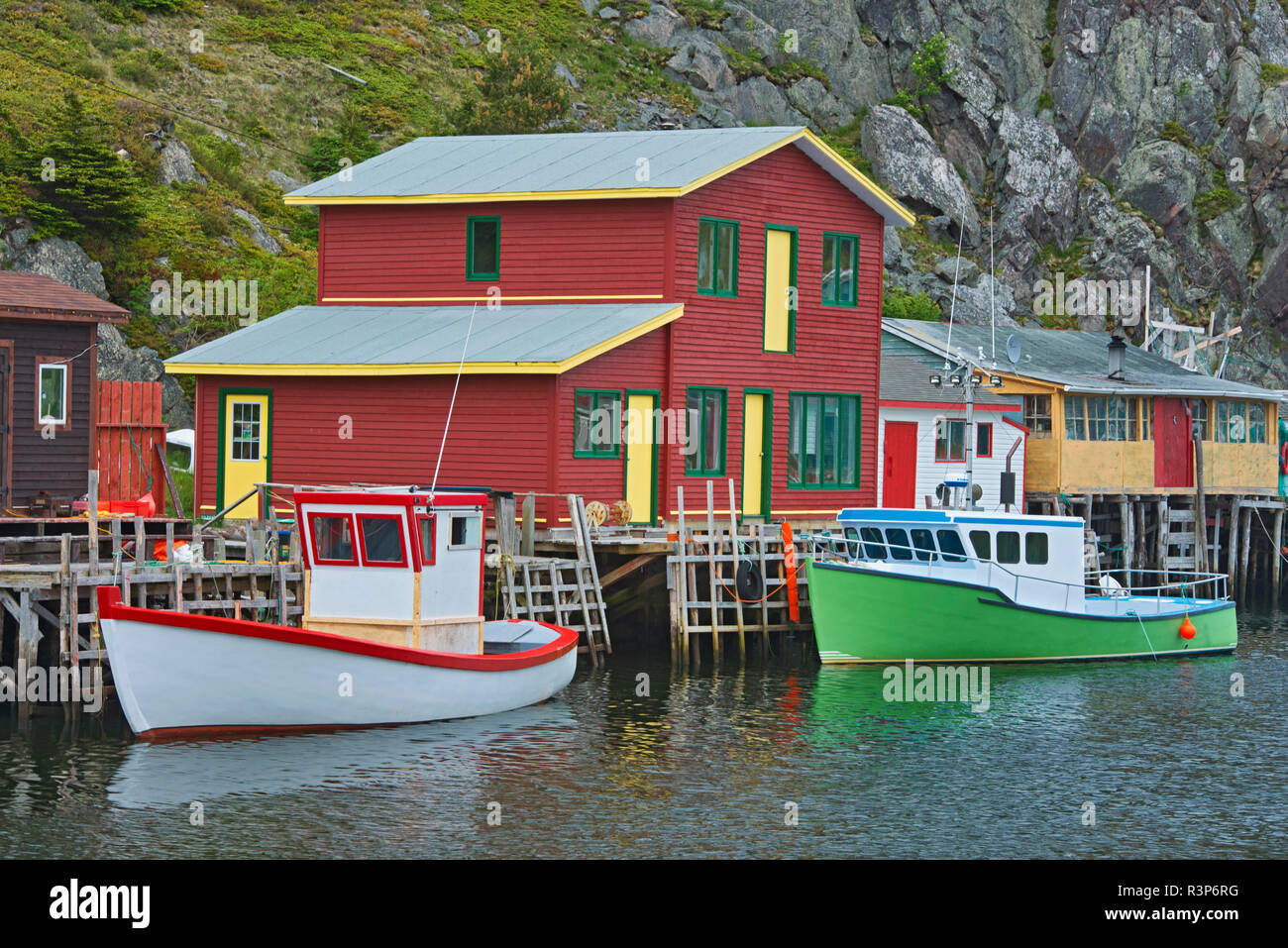 Canada, Terranova, quidi vidi. Villaggio di Pescatori scenic. Foto Stock