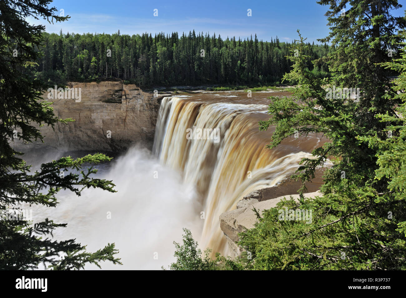 Canada, Northwest Territories, Twin Falls Forra Parco territoriale. Hay River a Alexandra cade. Foto Stock
