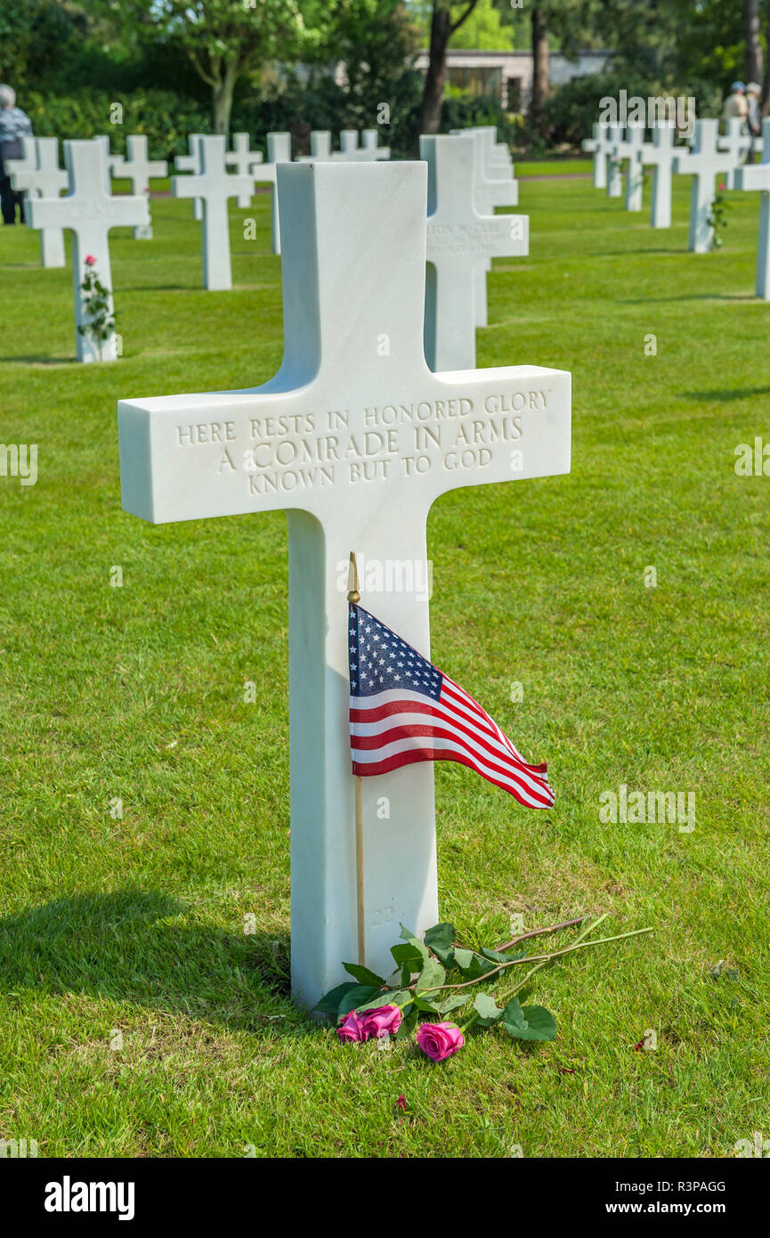 Cimitero americano di Colleville, Normandia, Francia Foto Stock
