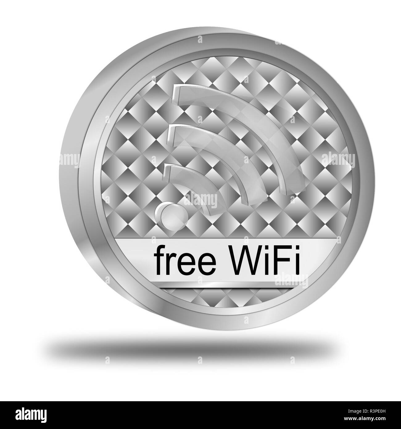 Free wireless pulsante WiFi Foto Stock