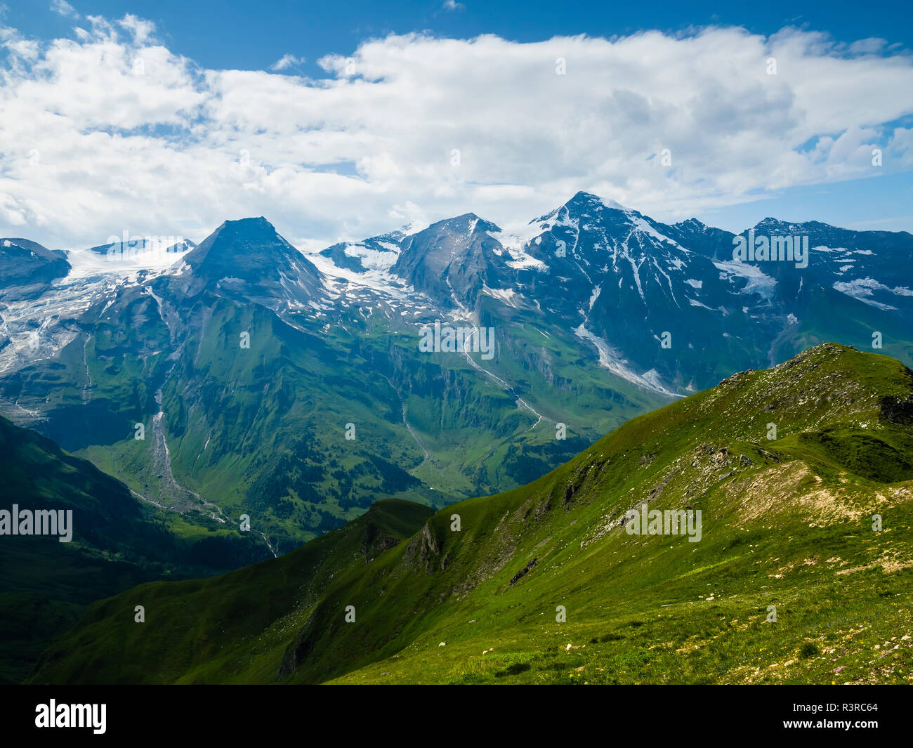 Austria, Hohe Tauern, Grossglockner Strada alpina, vista sul Grossglockner Foto Stock