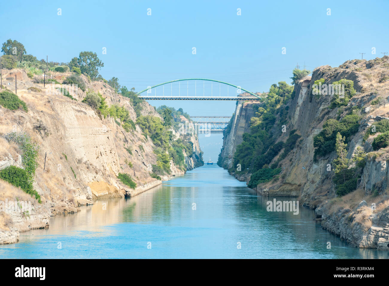 Canale di Corinto, Grecia, Europa Foto Stock