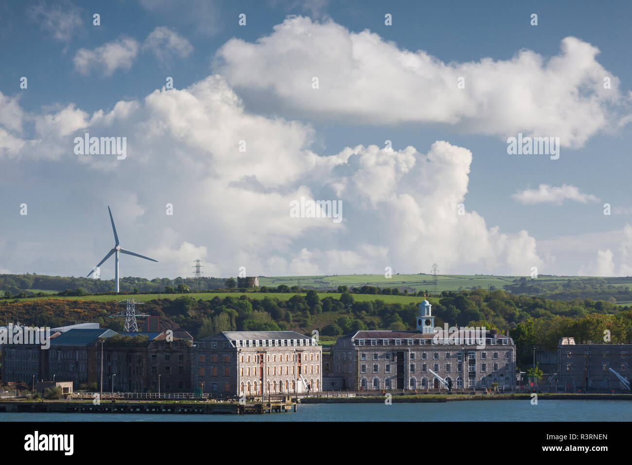 L'Irlanda, nella contea di Cork, Cobh, edifici su Spike Island Foto Stock