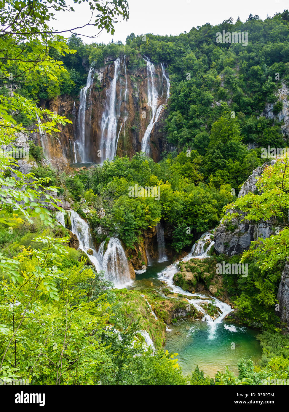 Europa, Kroatien, Lika-Senj Affitto, Osredak, Plitvica Selo, UNESCO-Weltnaturerbe, Nationalpark Plitvicer visto Foto Stock