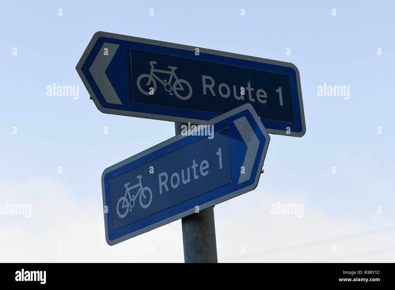 Segni dicendo route 1 Foto Stock