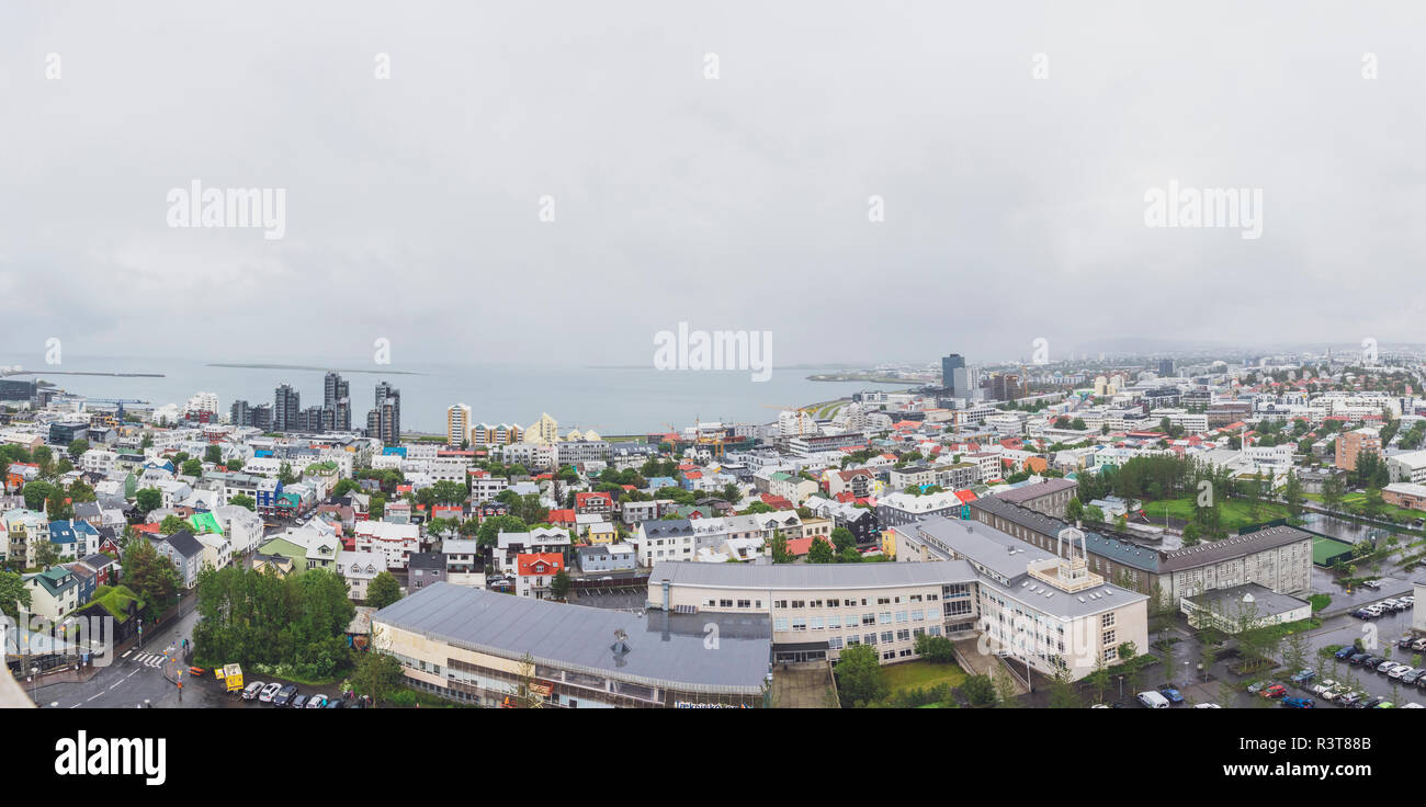L'Islanda, Reykjavik, vista città Foto Stock