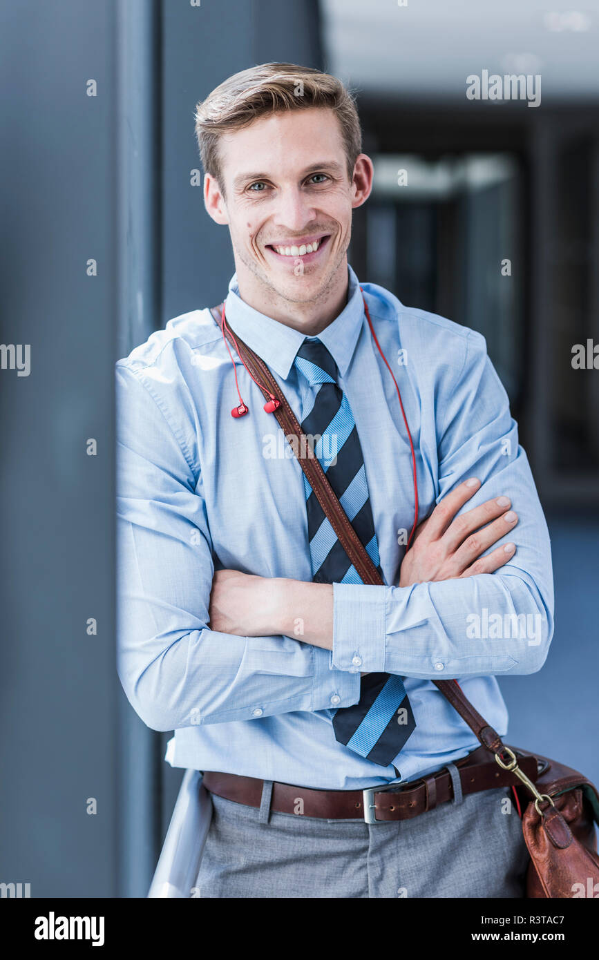 Ritratto di imprenditore sorridente Foto Stock