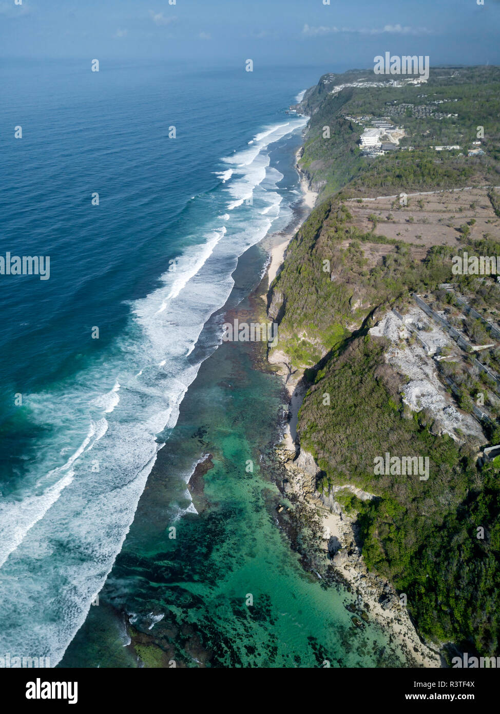 Indonesia, Bali, vista aerea del Karma Kandara beach Foto Stock