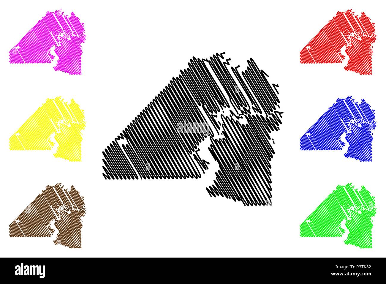 La città di Jacksonville ( Stati Uniti città, Stati Uniti d'America, usa city) mappa illustrazione vettoriale, scribble schizzo città di Jacksonville e mappa Illustrazione Vettoriale