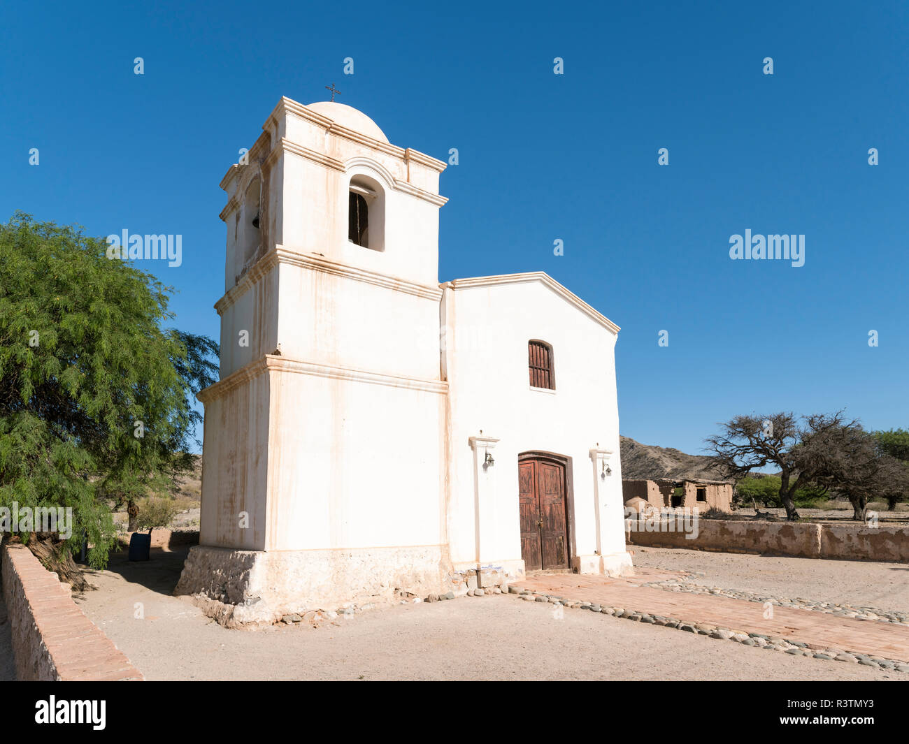 Cappella Capilla Nuestra Senora de la Merced Valle del Rio Calchaqui Valles Calchaquies regione. Sud America, Argentina Foto Stock