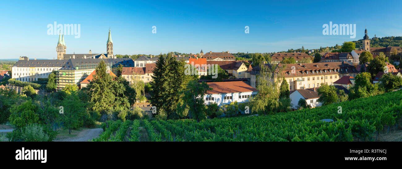 Vista di Bamberg (Patrimonio Mondiale dell'UNESCO), Baviera, Germania Foto Stock