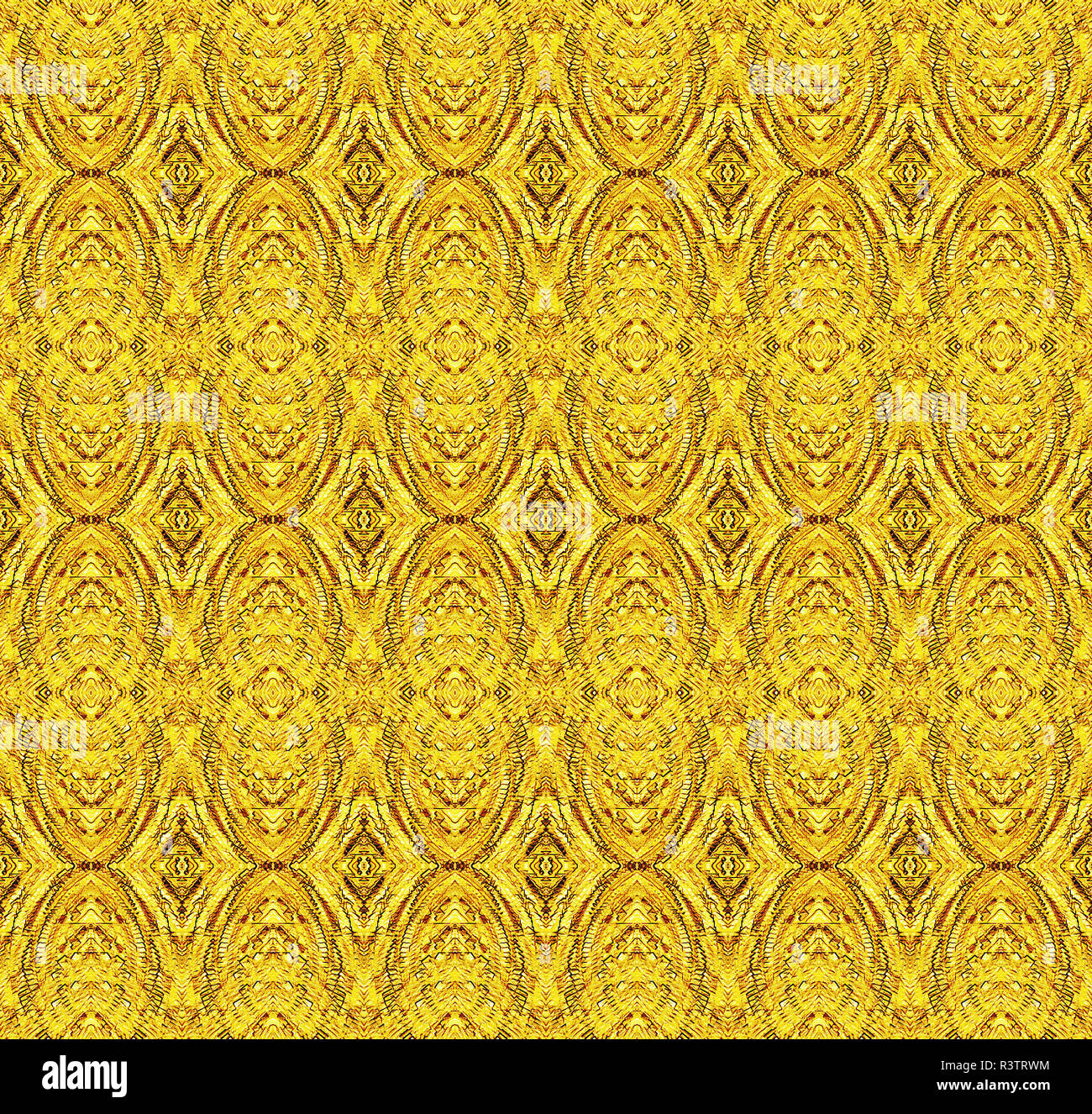 Abstract sfondo geometrico, seamless golden ellissi e a losanga, ornate ed esteso Foto Stock