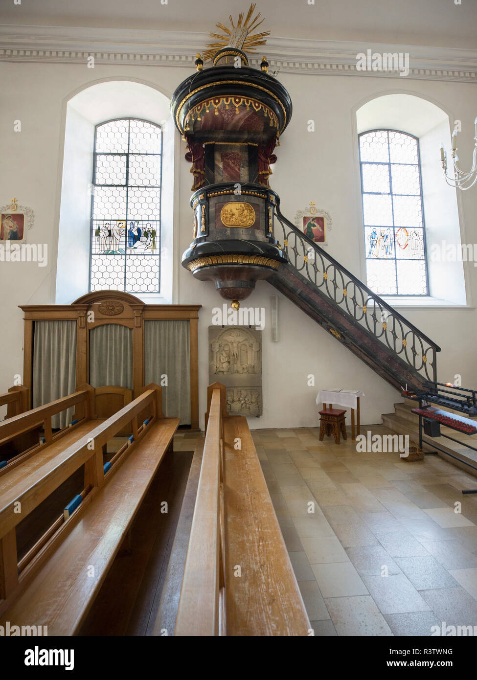 All'interno del monastero di Aadorf Svizzera Chiesa Cistercense di Foto Stock