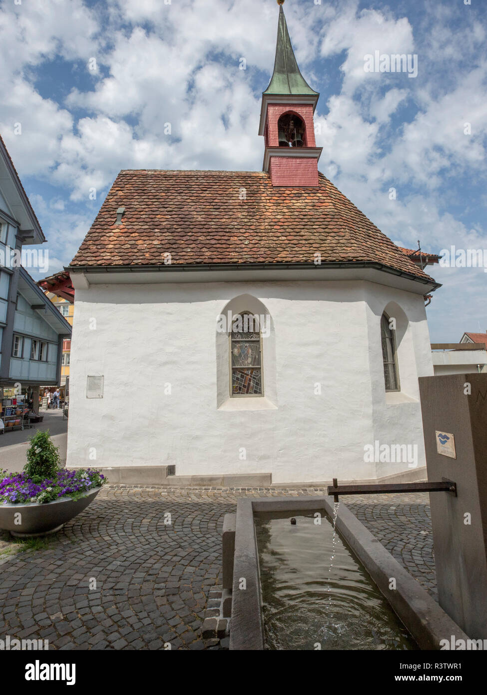 Appenzell, Svizzera. La chiesa Heiligkreuzkapelle Foto Stock