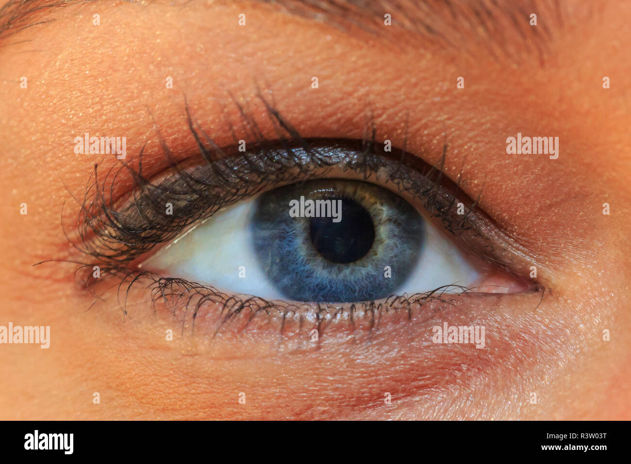 Close-up di una donna di blue eye. Foto Stock
