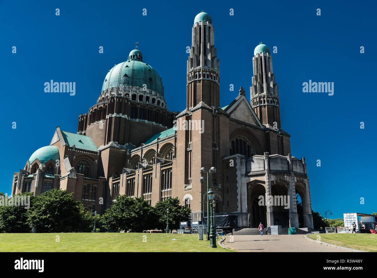 La Basilica del Sacro Cuore a Koekelberg, Bruxelles Foto Stock