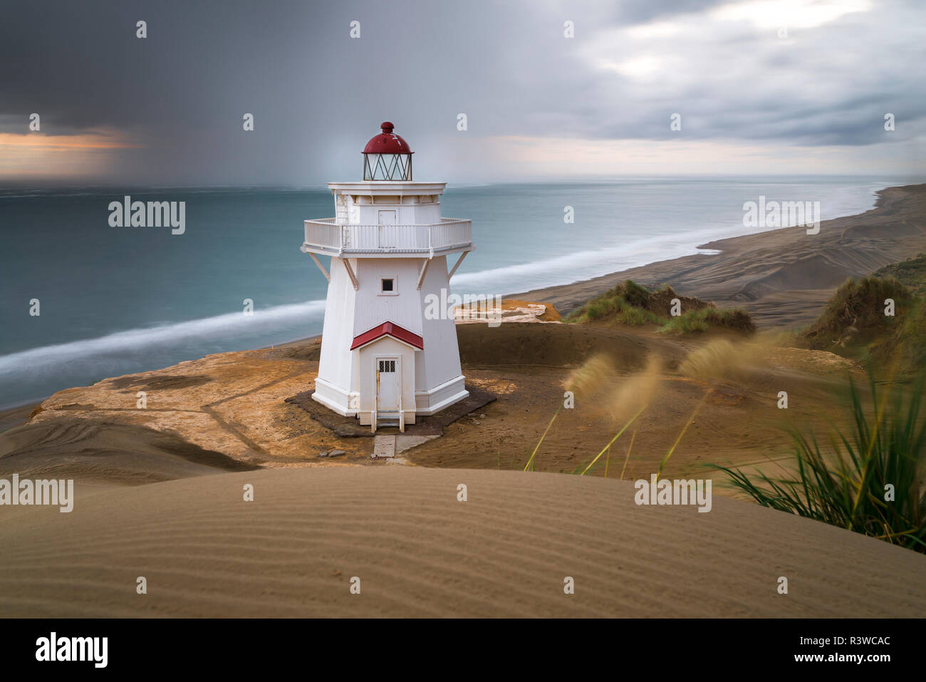 Nuova Zelanda, Isola del nord, Kaipara Capo Nord, punto Pouto, FARO Foto Stock