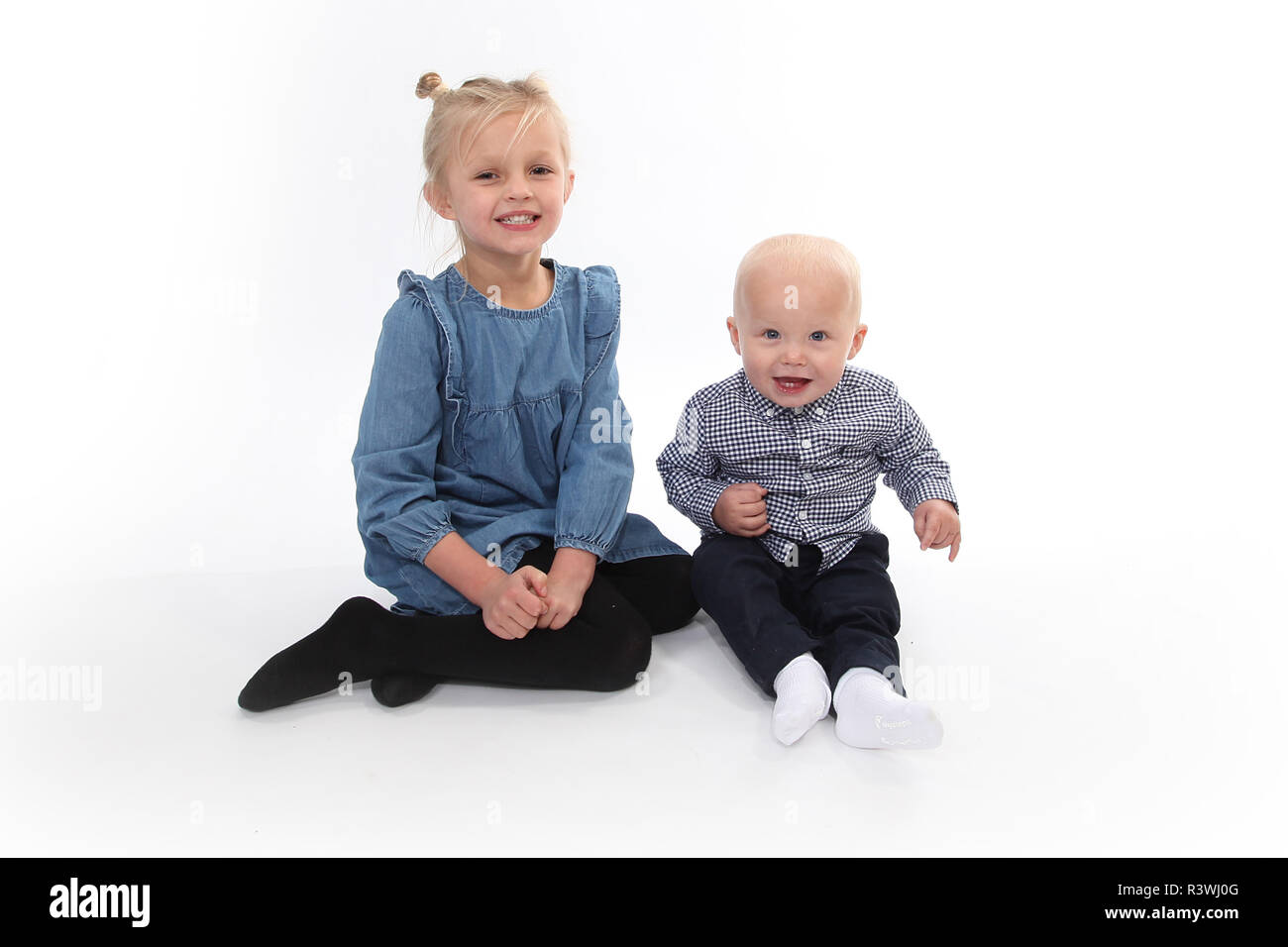 Fratello e Sorella, la vita familiare Foto Stock