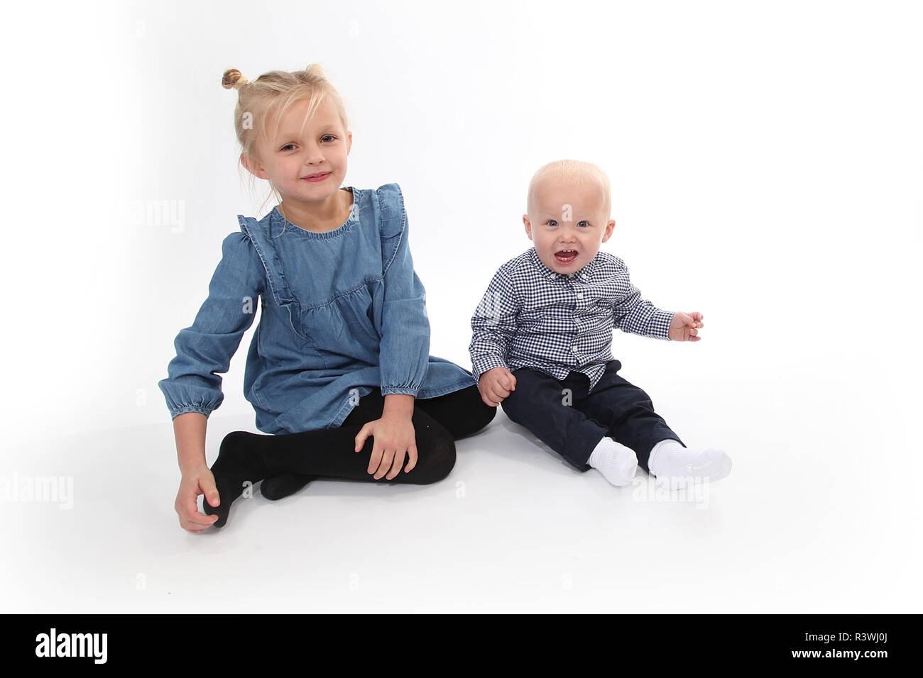 Fratello e Sorella, la vita familiare Foto Stock