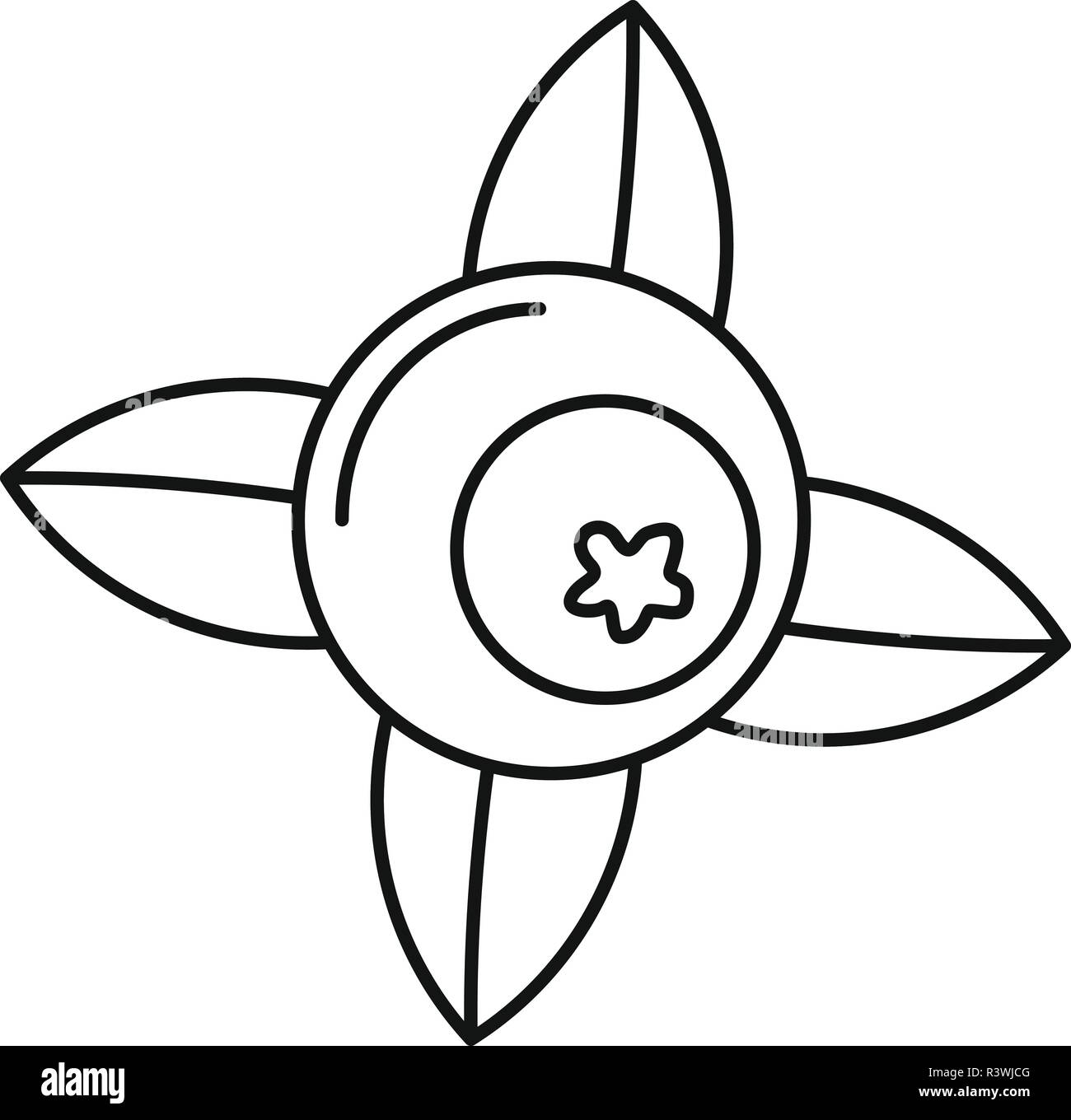 Eco berry icona. Illustrazione di contorno di eco berry icona vettoriali per il web design isolato su sfondo bianco Illustrazione Vettoriale