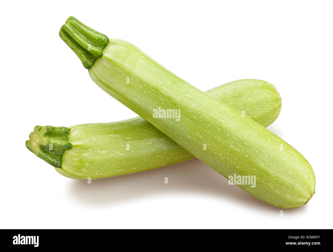 Percorso di zucchine isolato Foto Stock